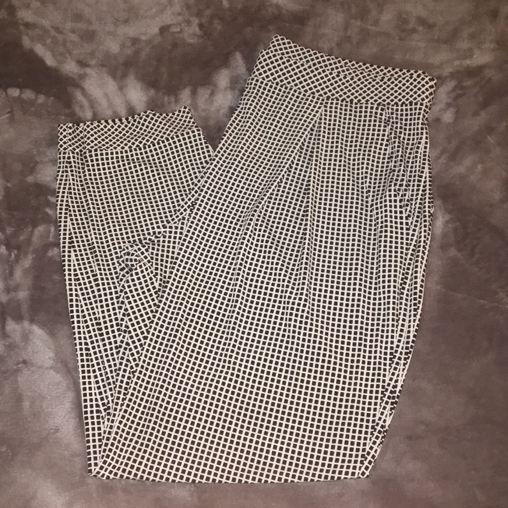 Express black & white harem pants size large